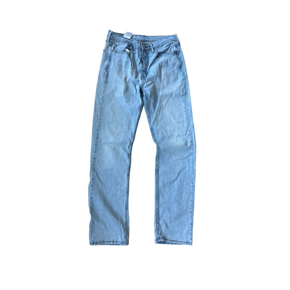 Levi’s 514 Jeans Mens 34x34 Straight Fit Light Wash Blue Denim